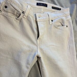 Fidelity, Faith, Love & Devotion Cream Colored Jeans